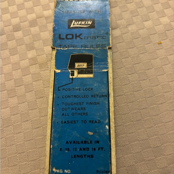 Vintage Lufkin LOCmatic Tape Ruler Wooden Pkg No 89804 - Picture 3 of 6